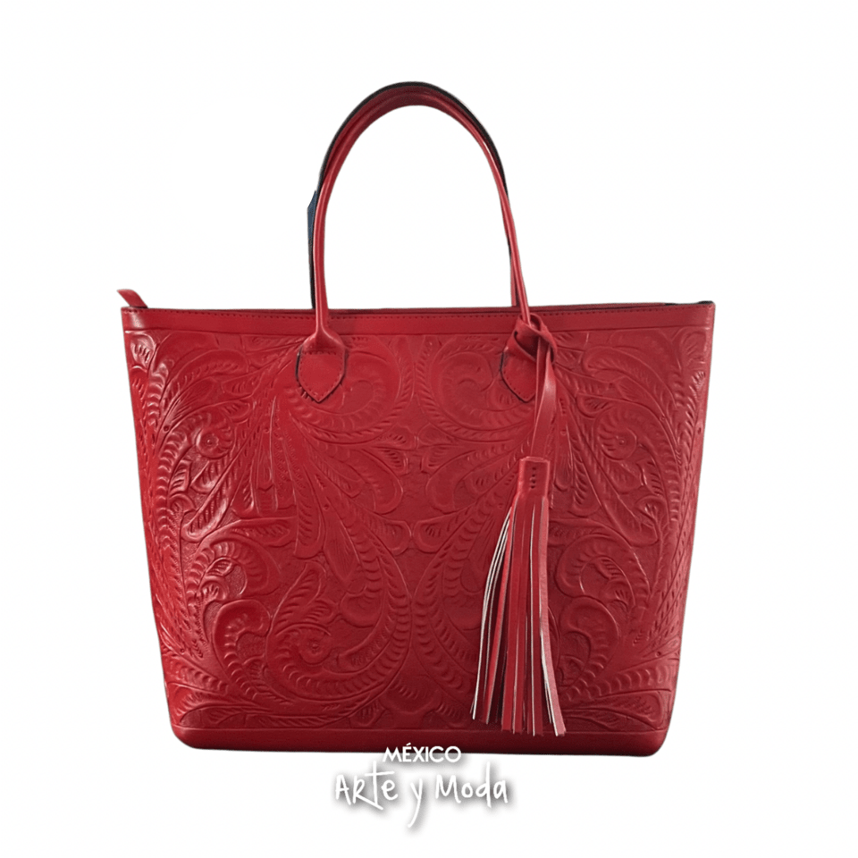 Bolso Tote Grande Piel - MÉXICO ARTE Y MODA - Bolso de Piel