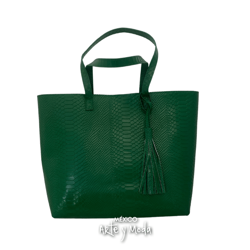 Bolso Tote Piel Snake - MÉXICO ARTE Y MODA - Accesorios para bolsos y billeteras