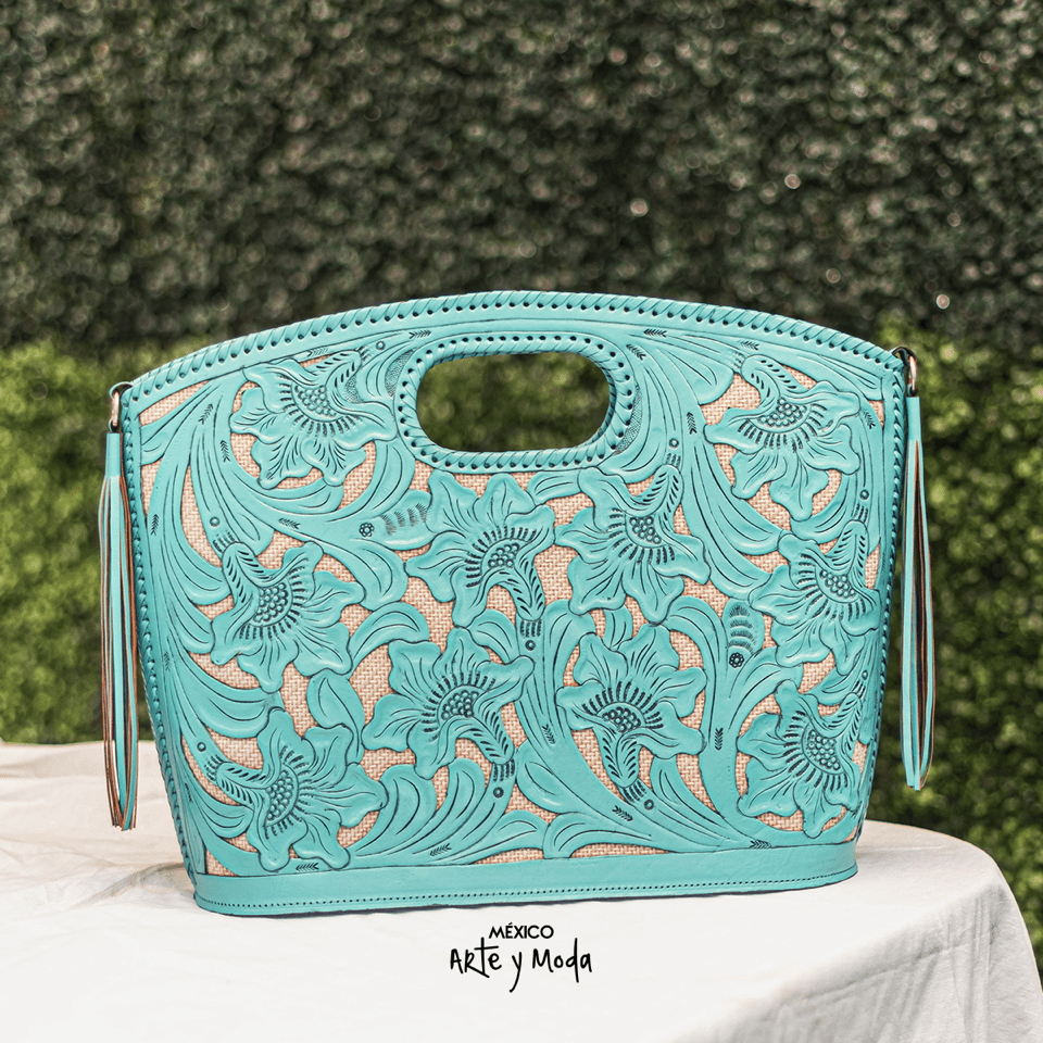 Bolsón Resacado Piel - MÉXICO ARTE Y MODA - Bolso de Piel