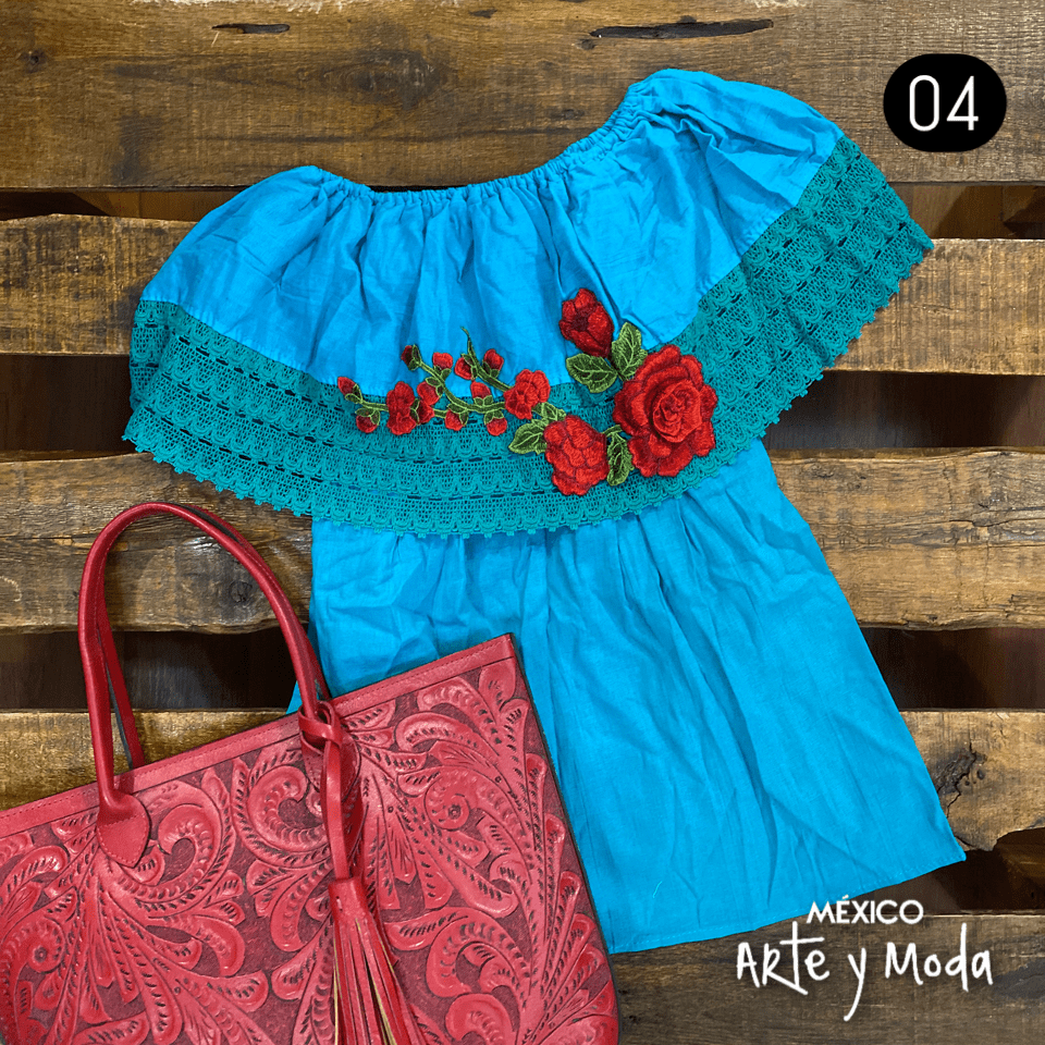 Campesina Petalos - MÉXICO ARTE Y MODA - Blusa Bordada
