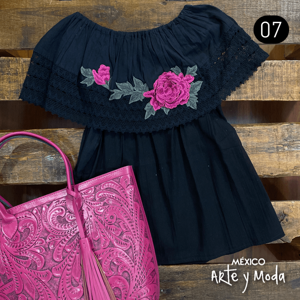 Campesina Petalos - MÉXICO ARTE Y MODA - Blusa Bordada