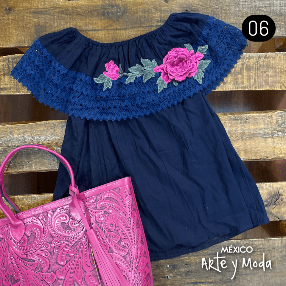 Campesina Petalos - MÉXICO ARTE Y MODA - Blusa Bordada