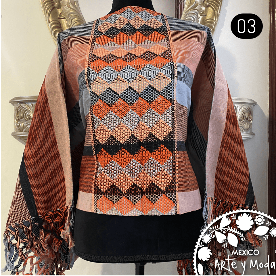 Capa Telar Zinac - MÉXICO ARTE Y MODA - Capa Bordada