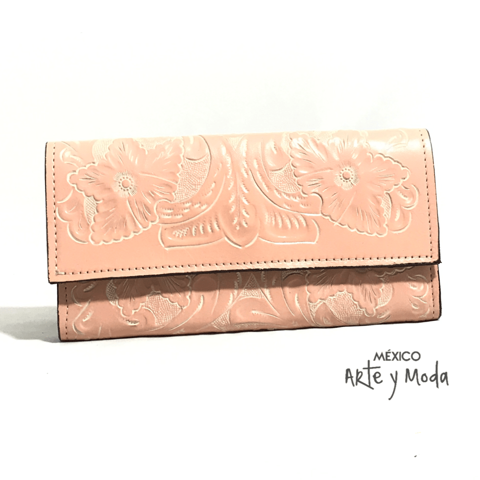 Cartera Cincelada Piel - MÉXICO ARTE Y MODA - Cartera de Piel