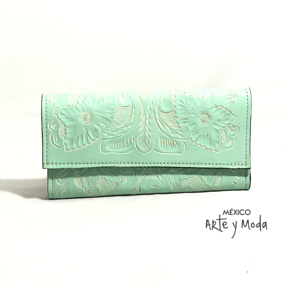 Cartera Cincelada Piel - MÉXICO ARTE Y MODA - Cartera de Piel