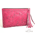 Clutch Flecos Piel - MÉXICO ARTE Y MODA - Clutch de Piel