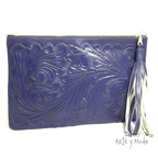 Clutch Flecos Piel - MÉXICO ARTE Y MODA - Clutch de Piel