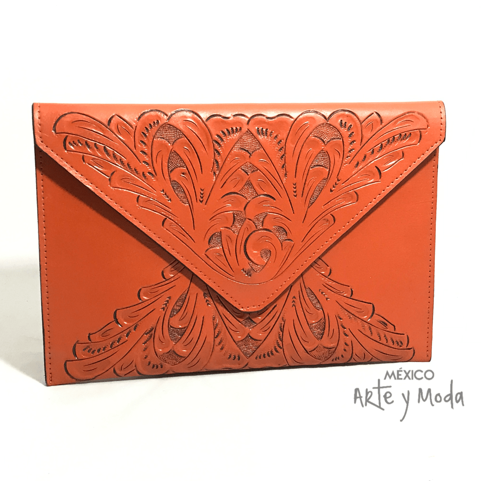 Clutch Sobre Piel - MÉXICO ARTE Y MODA - Clutch de Piel