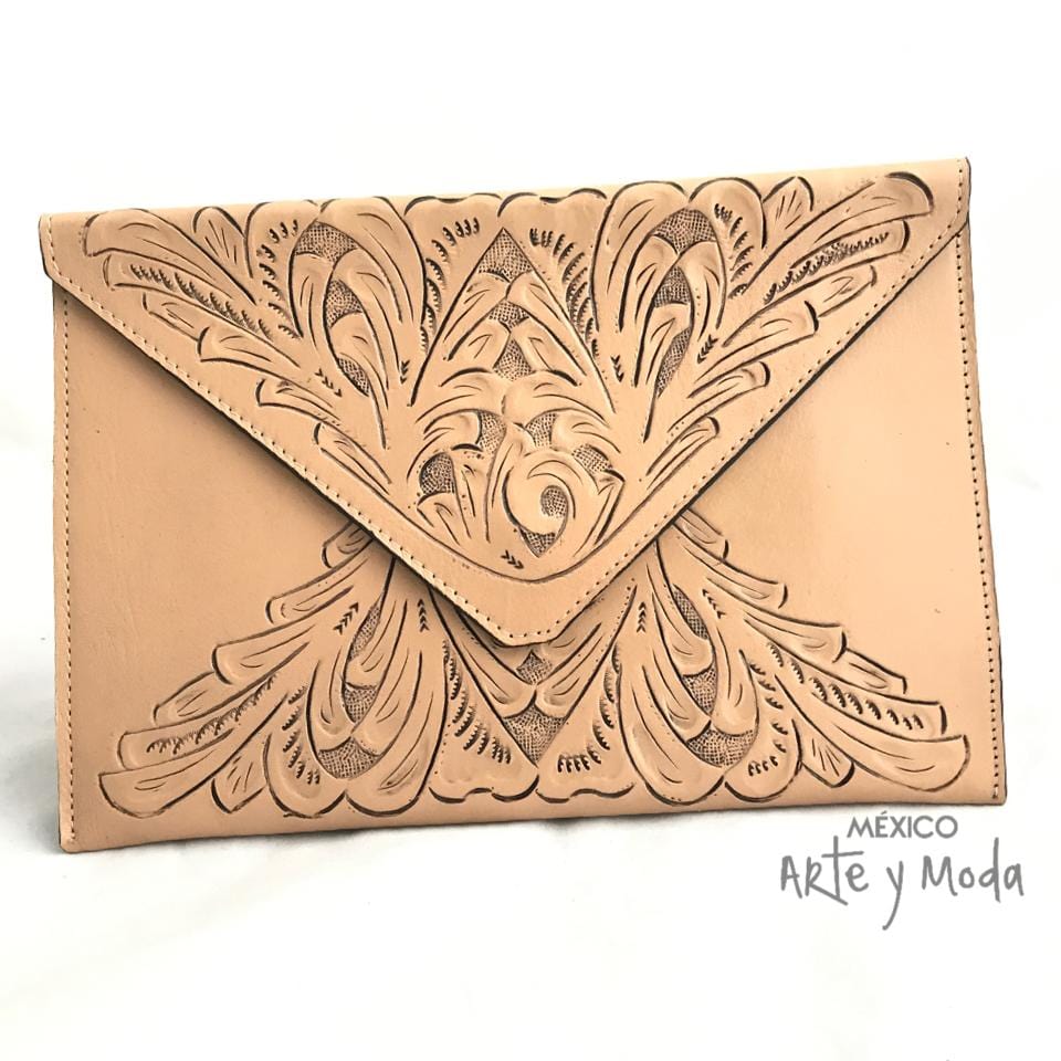 Clutch Sobre Piel - MÉXICO ARTE Y MODA - Clutch de Piel