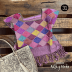 Crop Top Telar Rombos - MÉXICO ARTE Y MODA - Blusa Bordada