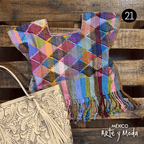 Crop Top Telar Rombos - MÉXICO ARTE Y MODA - Blusa Bordada