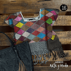 Crop Top Telar Rombos - MÉXICO ARTE Y MODA - Blusa Bordada