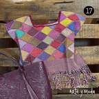 Crop Top Telar Rombos - MÉXICO ARTE Y MODA - Blusa Bordada