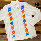 Guayabera Bordada Lino - MÉXICO ARTE Y MODA - Camisa Caballero