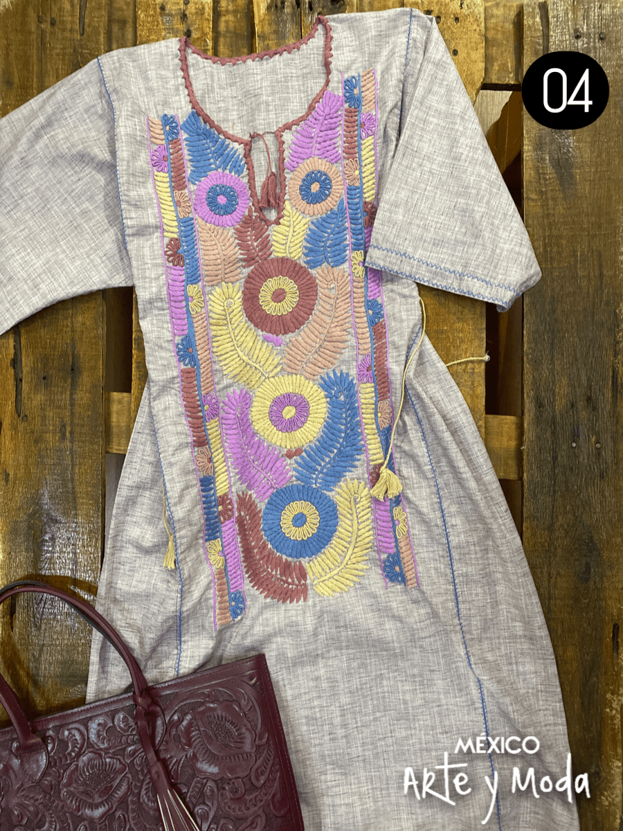 Huipil Rococo Largo - MÉXICO ARTE Y MODA - Vestido Bordado