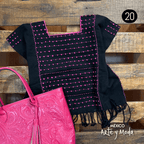 Huipil Telar Lunares - MÉXICO ARTE Y MODA - Crop Top