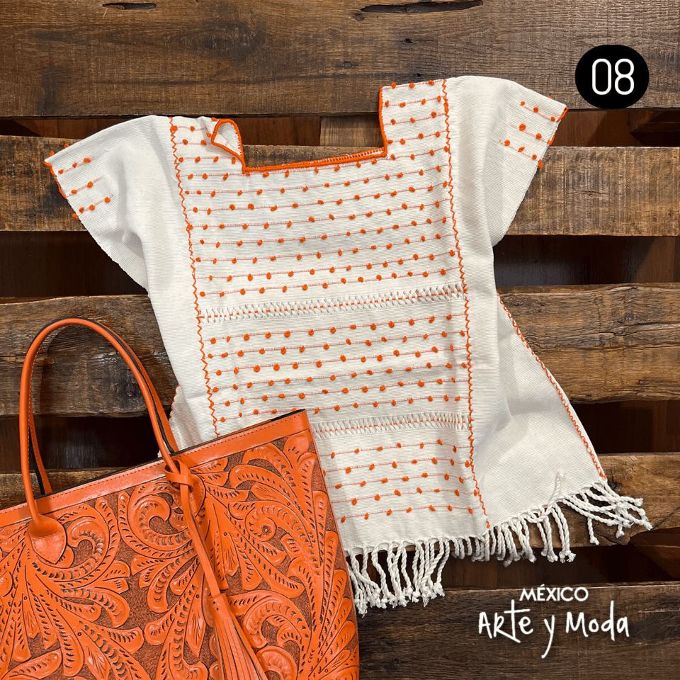 Huipil Telar Lunares - MÉXICO ARTE Y MODA - Crop Top