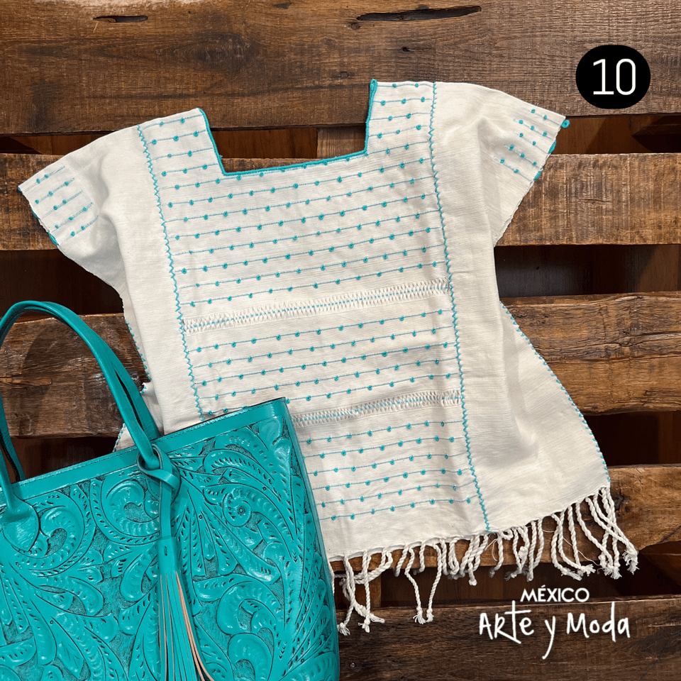 Huipil Telar Lunares - MÉXICO ARTE Y MODA - Crop Top