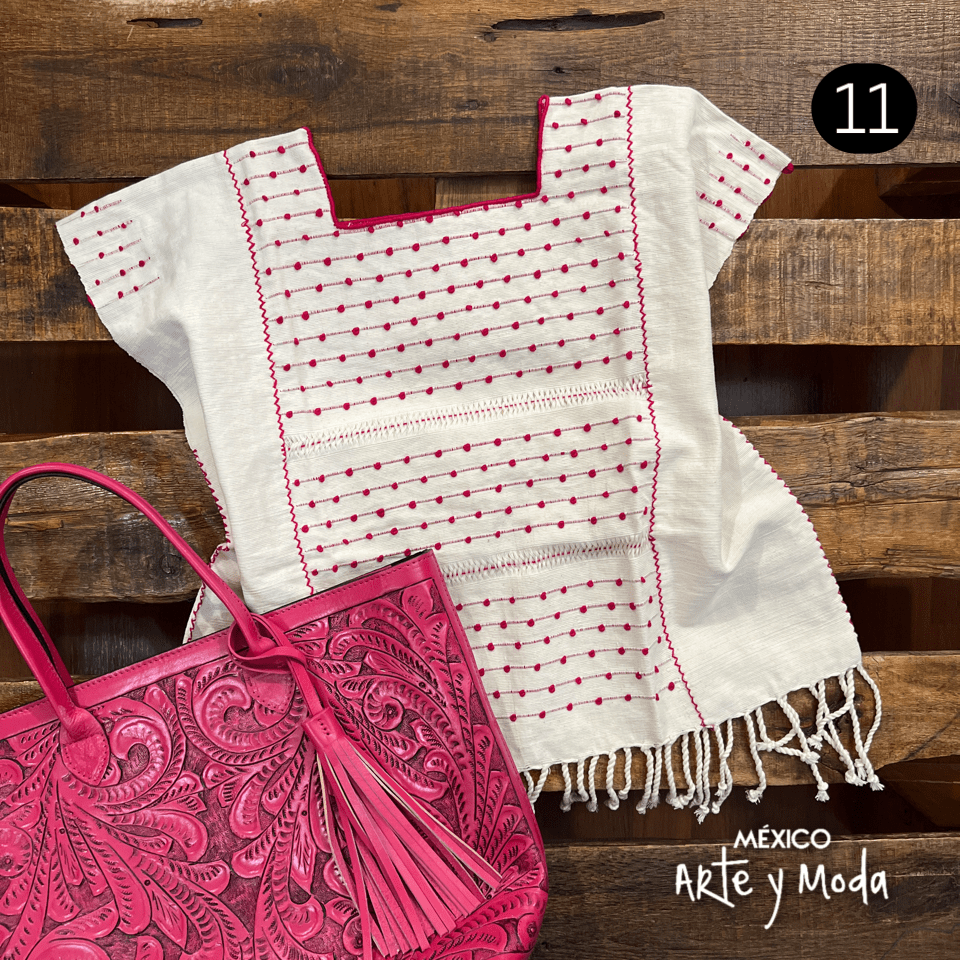 Huipil Telar Lunares - MÉXICO ARTE Y MODA - Crop Top