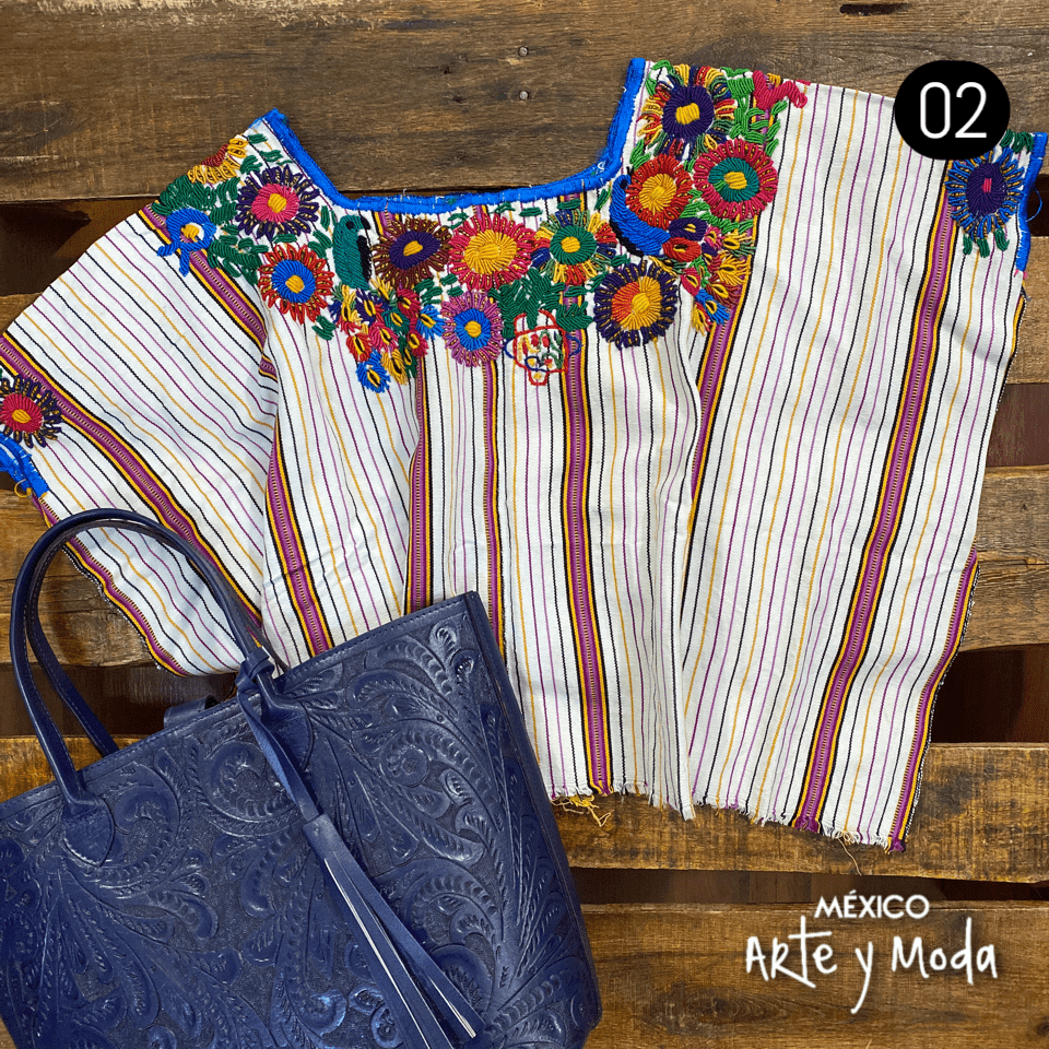 Huipil Telar Rococo - MÉXICO ARTE Y MODA - Crop Top