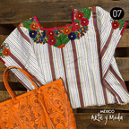Huipil Telar Rococo - MÉXICO ARTE Y MODA - Crop Top