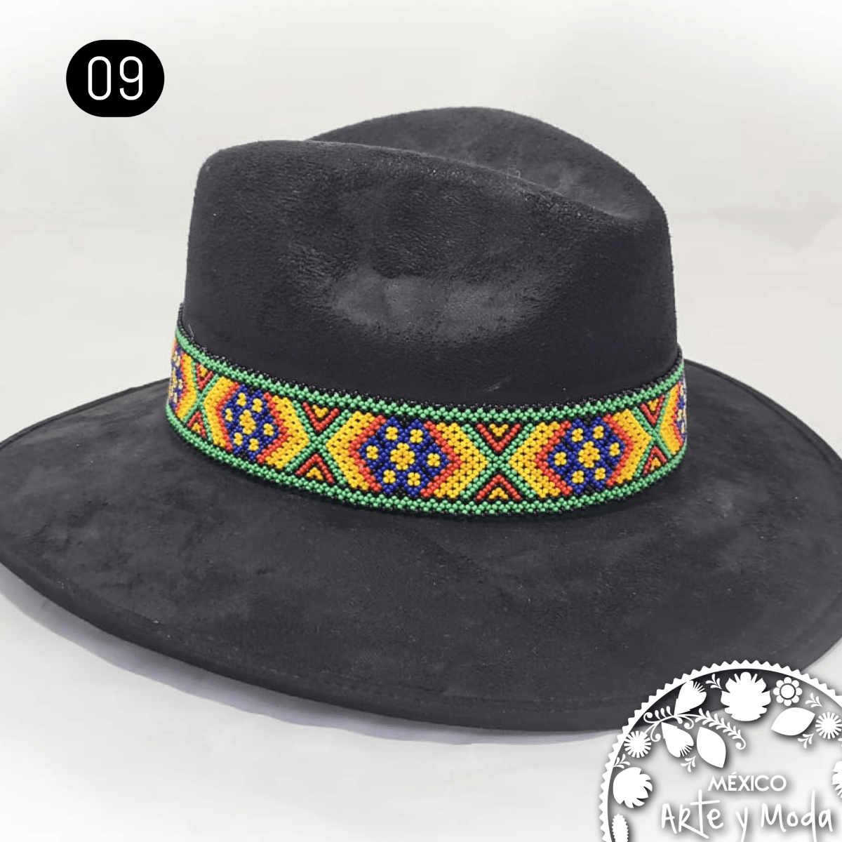 Indiana Gamuza Huichol - MÉXICO ARTE Y MODA - Sombrero