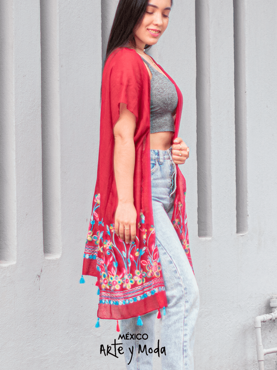 Kimono Bordado - MÉXICO ARTE Y MODA - Chaleco