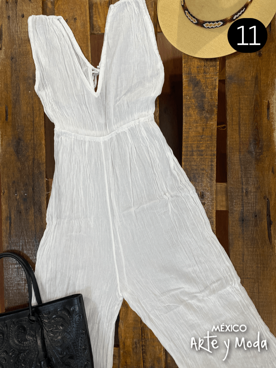 Mono Manta Corrugada - MÉXICO ARTE Y MODA - Monos de pantalón corto y largo