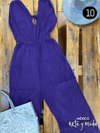 Mono Manta Corrugada - MÉXICO ARTE Y MODA - Monos de pantalón corto y largo