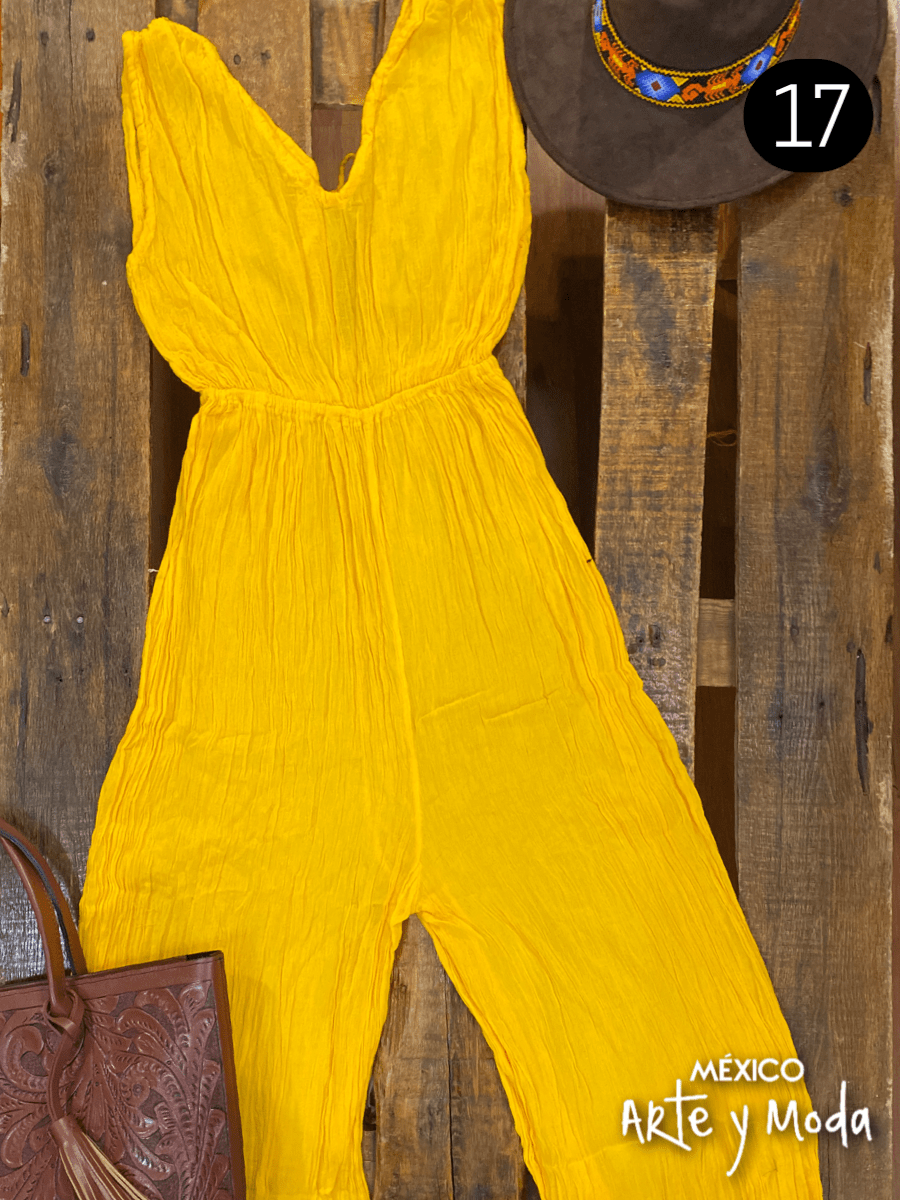 Mono Manta Corrugada - MÉXICO ARTE Y MODA - Monos de pantalón corto y largo