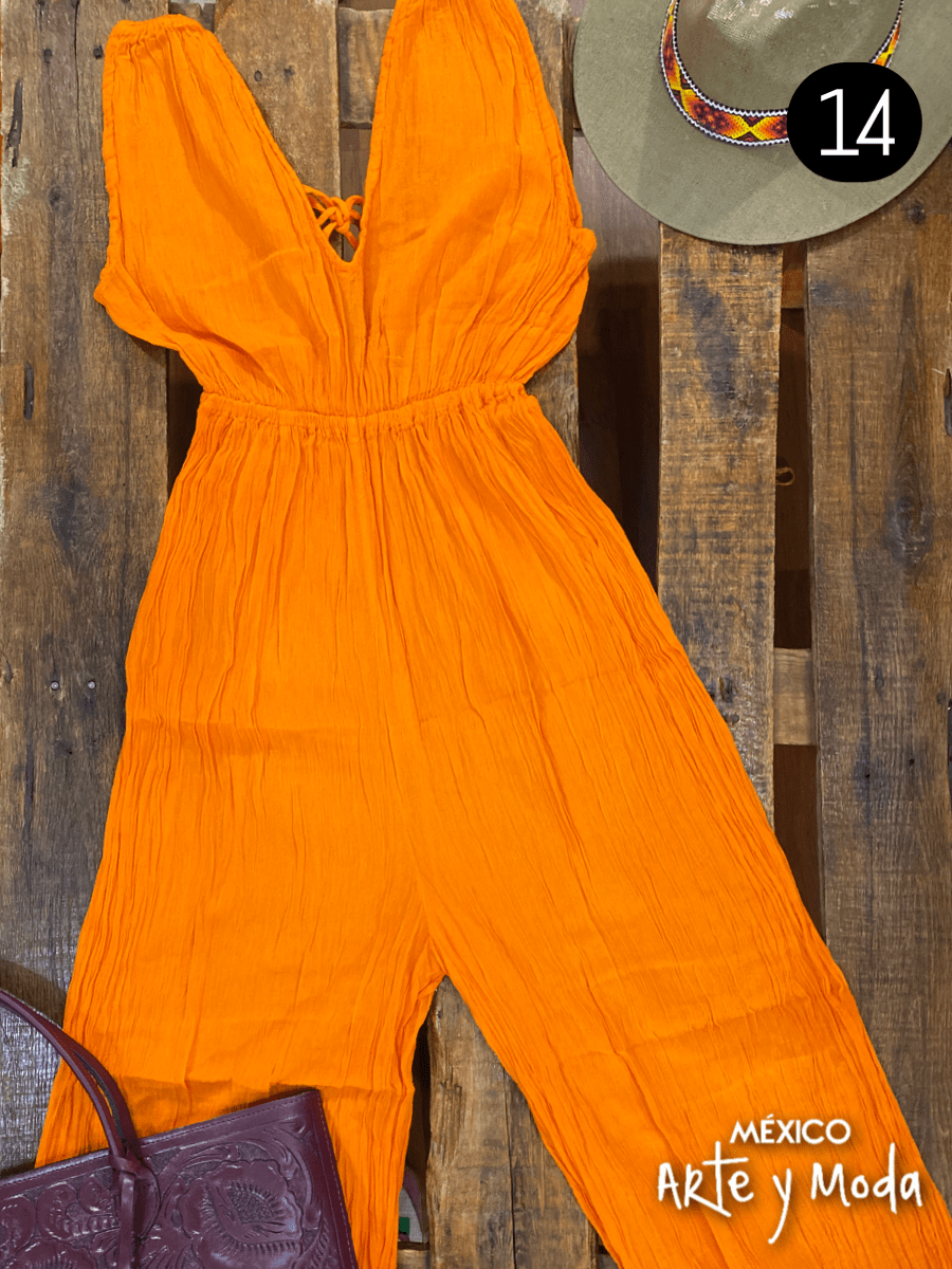 Mono Manta Corrugada - MÉXICO ARTE Y MODA - Monos de pantalón corto y largo