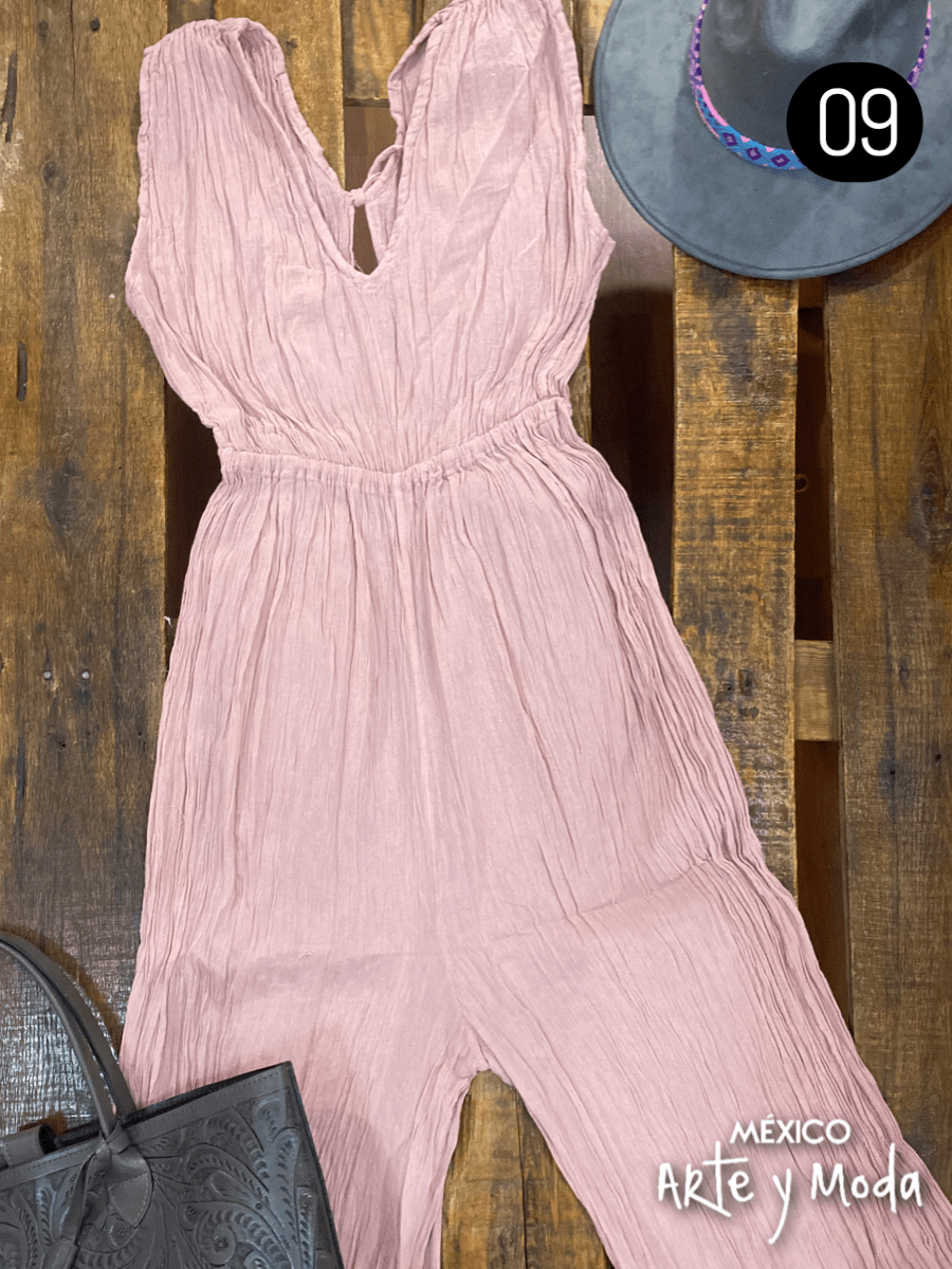 Mono Manta Corrugada - MÉXICO ARTE Y MODA - Monos de pantalón corto y largo