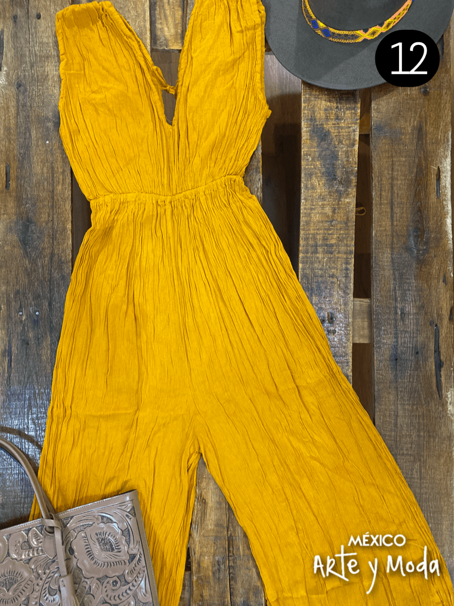 Mono Manta Corrugada - MÉXICO ARTE Y MODA - Monos de pantalón corto y largo