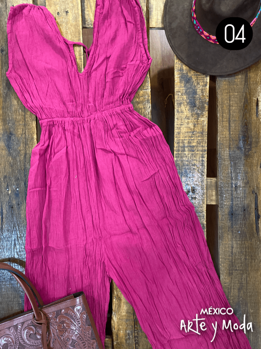 Mono Manta Corrugada - MÉXICO ARTE Y MODA - Monos de pantalón corto y largo