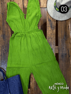 Mono Manta Corrugada - MÉXICO ARTE Y MODA - Monos de pantalón corto y largo