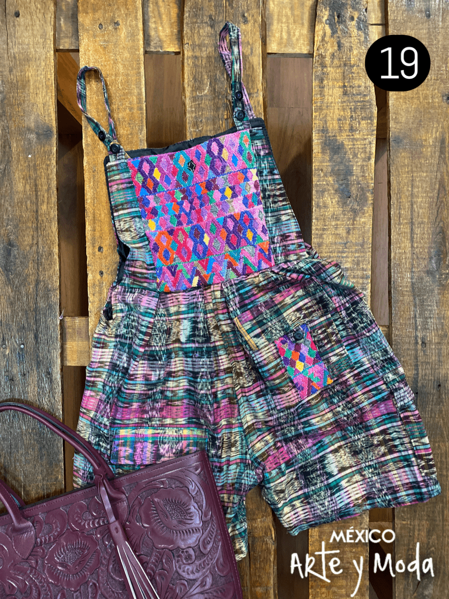 Overol Corto Guate - MÉXICO ARTE Y MODA - Mono