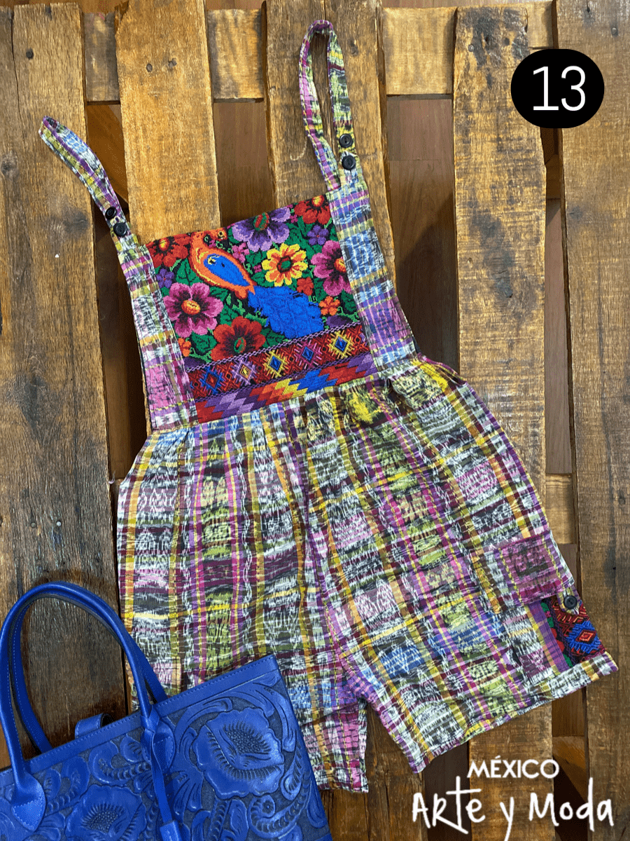 Overol Corto Guate - MÉXICO ARTE Y MODA - Mono