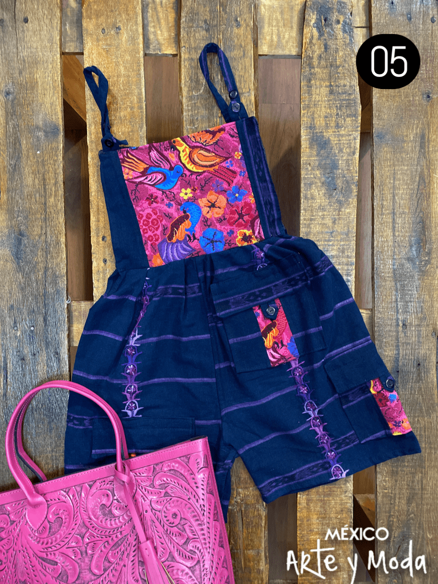 Overol Corto Guate - MÉXICO ARTE Y MODA - Mono