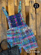 Overol Corto Guate - MÉXICO ARTE Y MODA - Mono