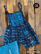 Overol Corto Guate - MÉXICO ARTE Y MODA - Mono