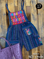 Overol Corto Guate - MÉXICO ARTE Y MODA - Mono