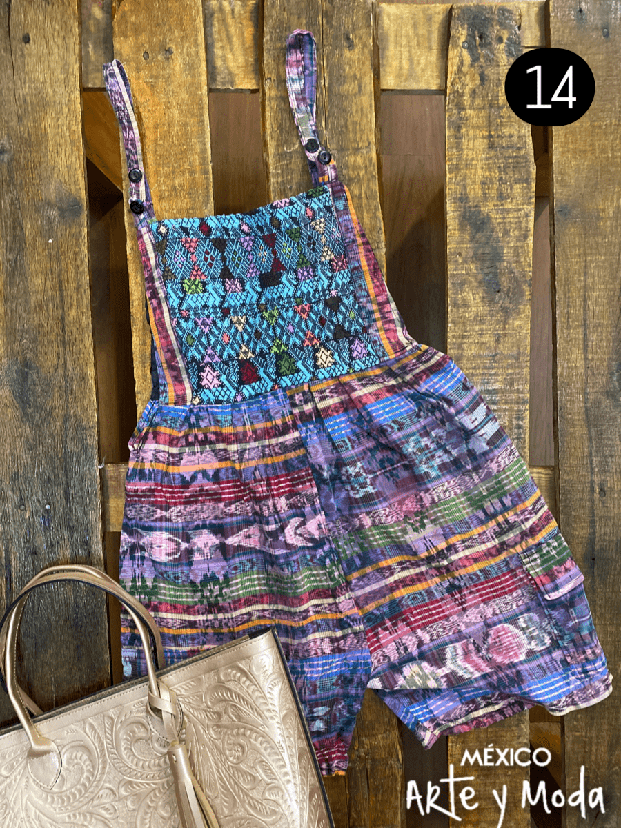 Overol Corto Guate - MÉXICO ARTE Y MODA - Mono