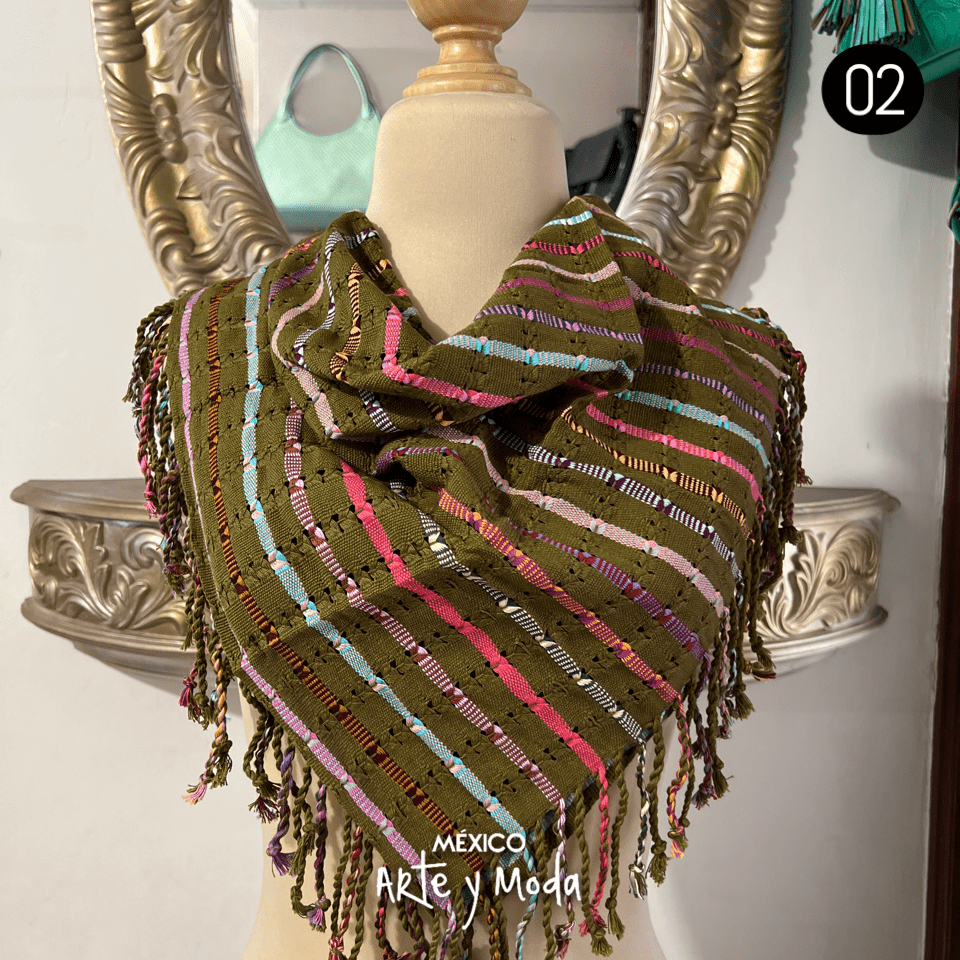Pashmina Telar Cintura - MÉXICO ARTE Y MODA - Pañuelos y pañoletas