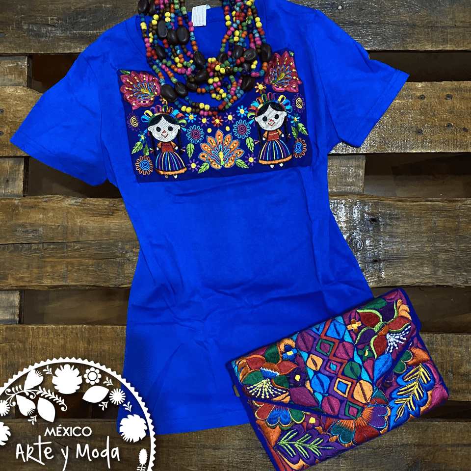 Playera 2 Lelé - MÉXICO ARTE Y MODA - Playera Bordada