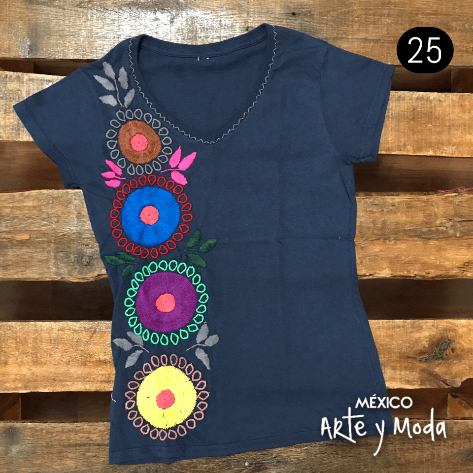 Playera Bordada a Mano - MÉXICO ARTE Y MODA - Playera Bordada