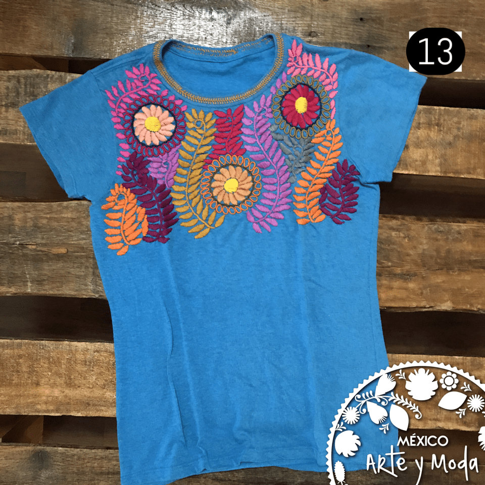 Playera Bordada a Mano - MÉXICO ARTE Y MODA - Playera Bordada