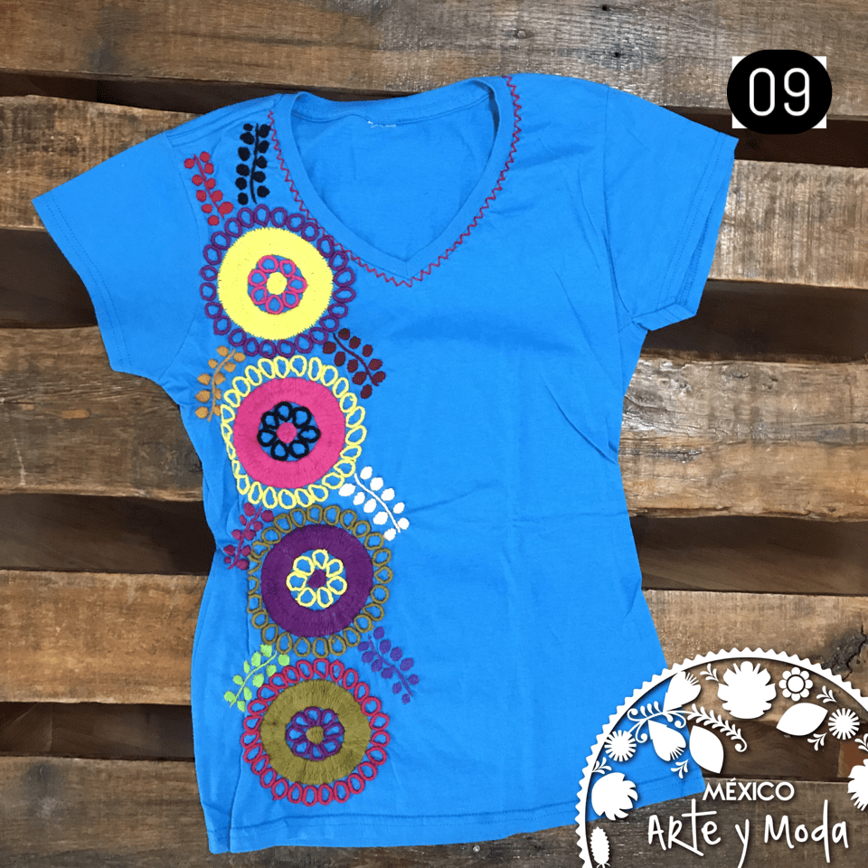 Playera Bordada a Mano - MÉXICO ARTE Y MODA - Playera Bordada