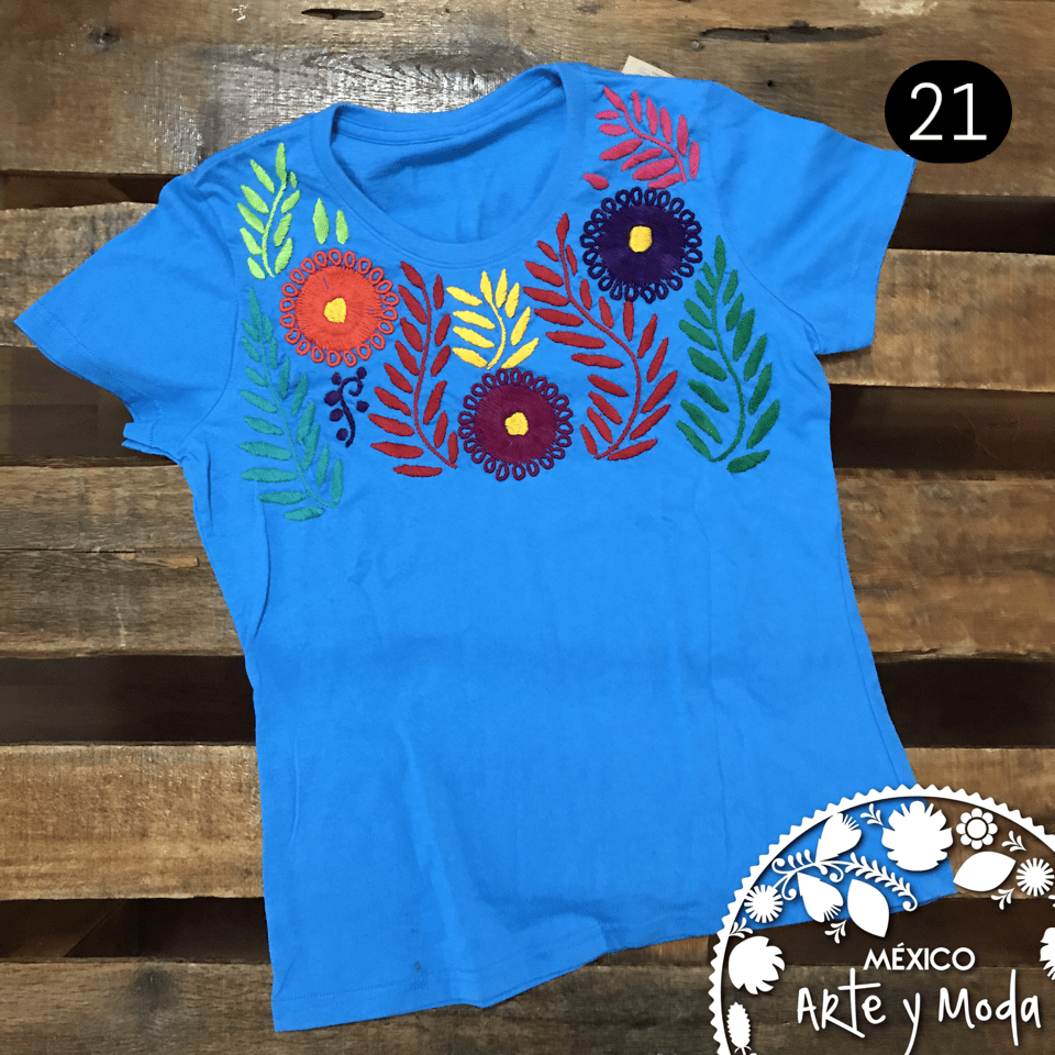 Playera Bordada a Mano - MÉXICO ARTE Y MODA - Playera Bordada