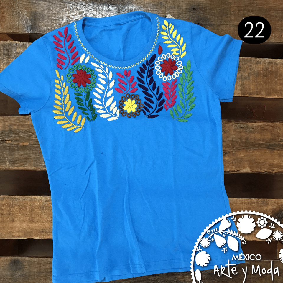 Playera Bordada a Mano - MÉXICO ARTE Y MODA - Playera Bordada