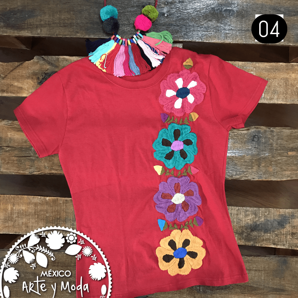 Playera Bordada a Mano - MÉXICO ARTE Y MODA - Playera Bordada